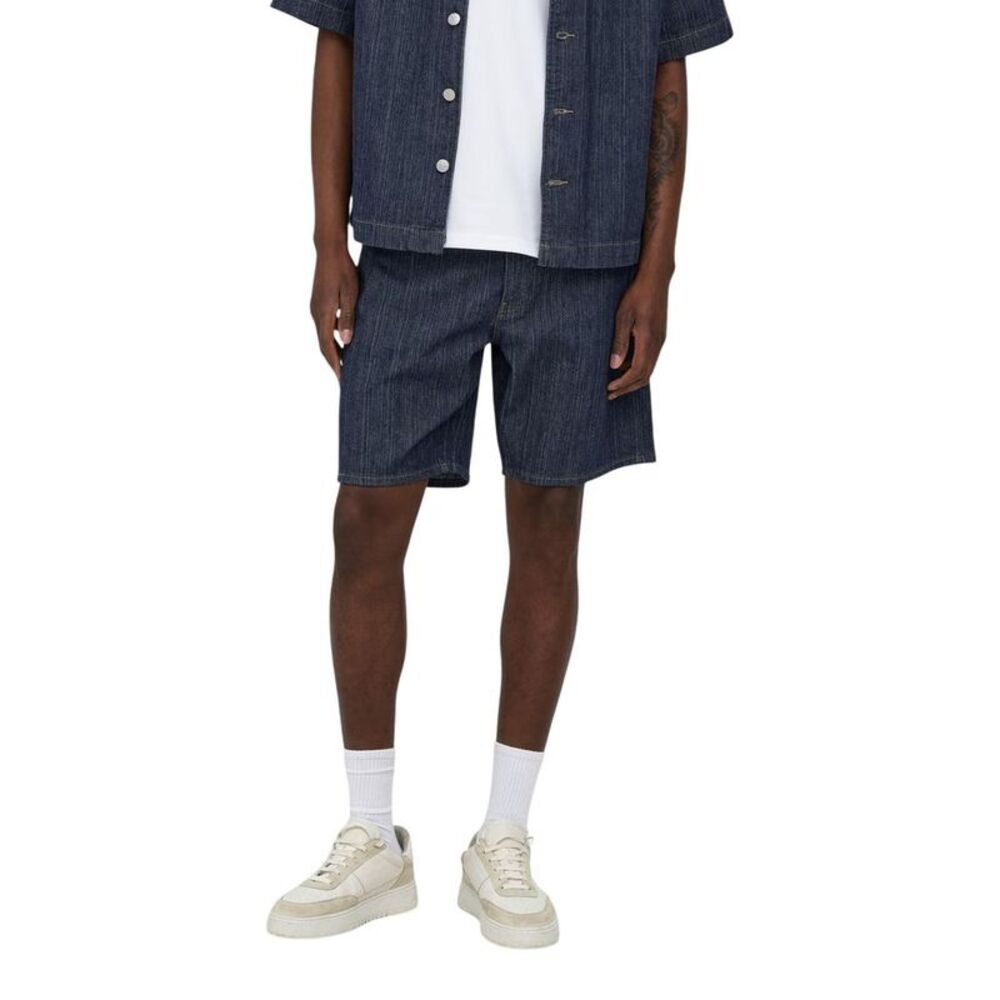 Only & Sons Blue Cotton Bermuda Men's Shorts